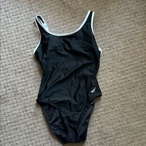 NWT Nautica Women's Black One Piece Swimsuit